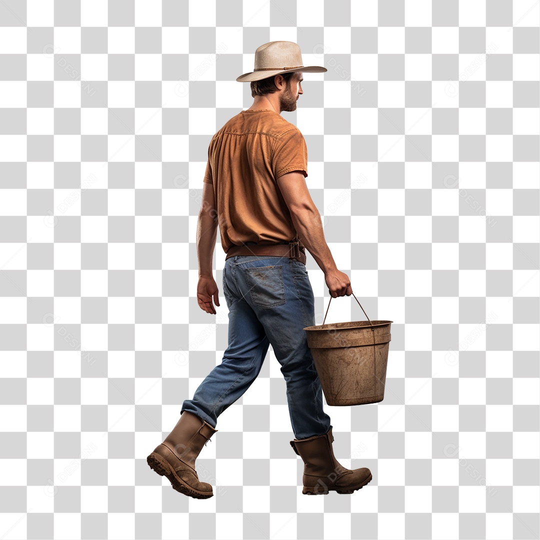 Homem Agricultor Fazenda PNG Transparente