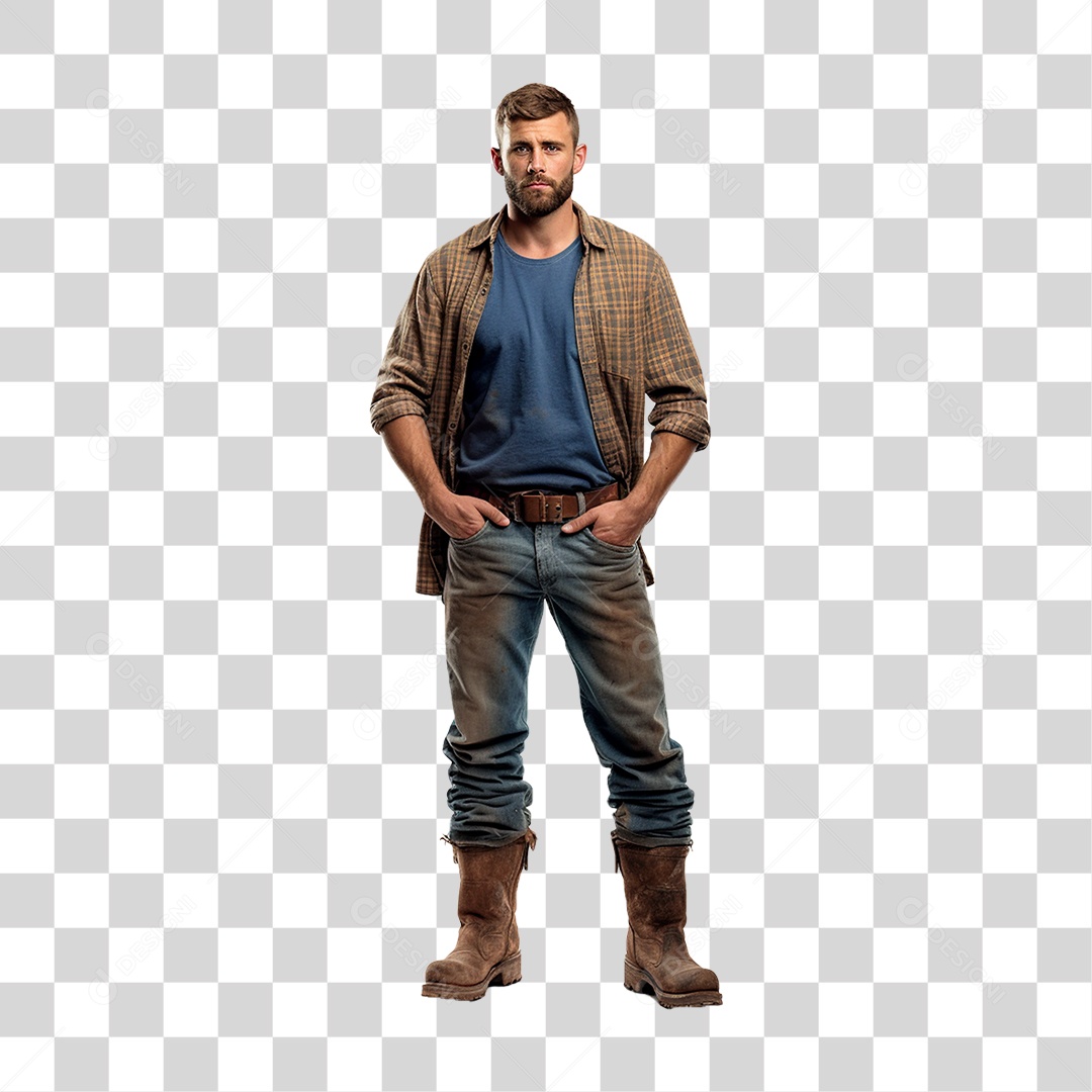 Homem Agricultor Fazenda PNG Transparente