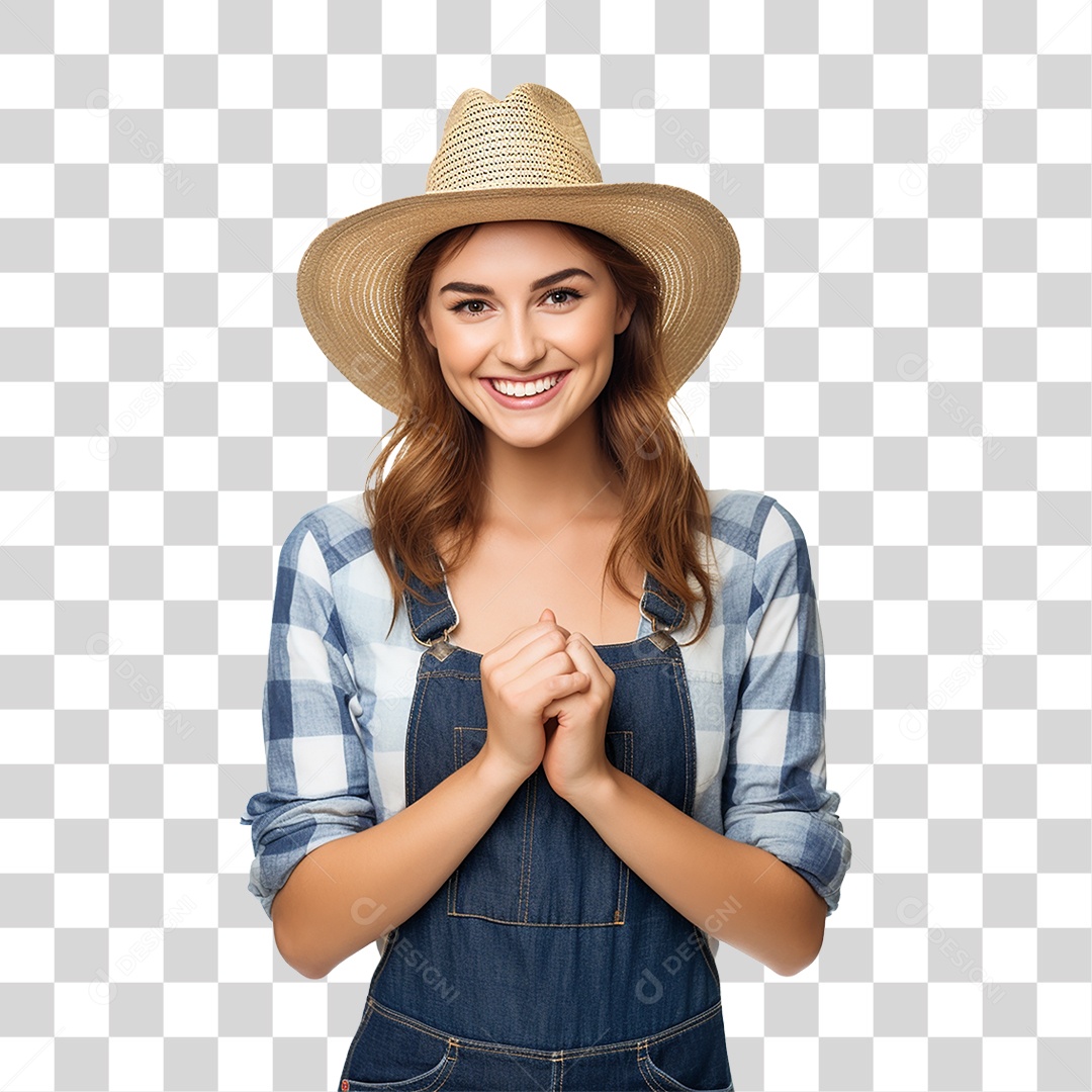 Mulher Fazenda PNG Transparente