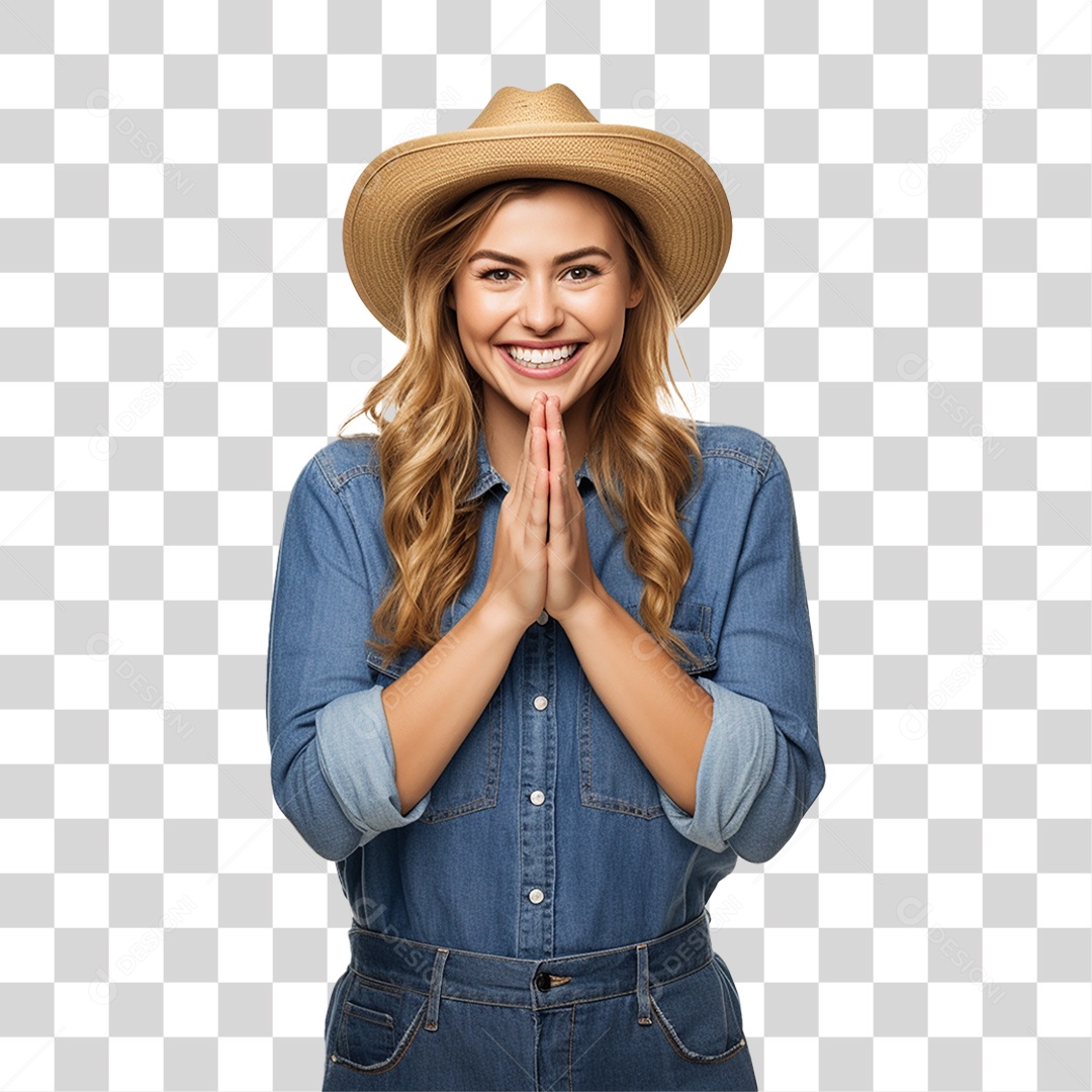 Mulher Fazenda PNG Transparente