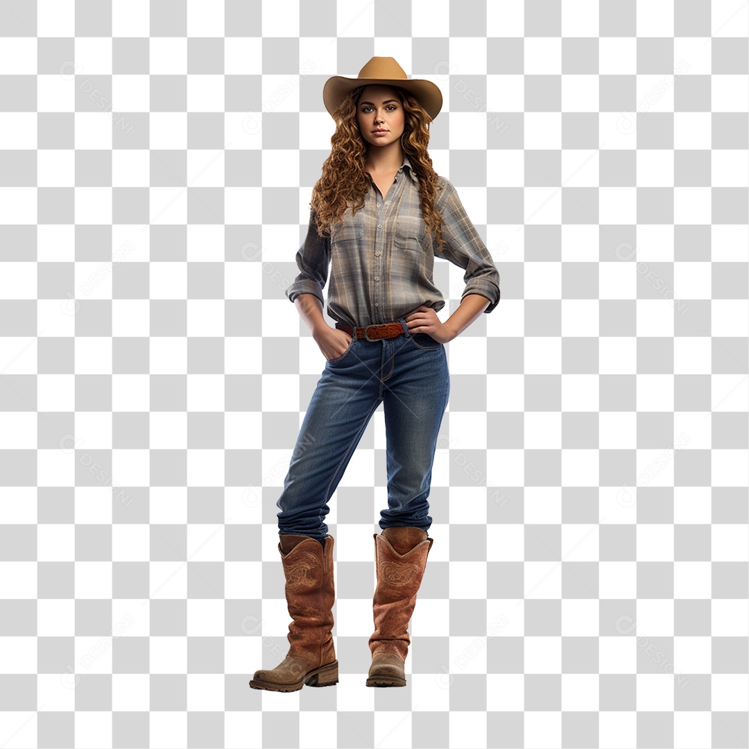 Mulher Fazenda PNG Transparente