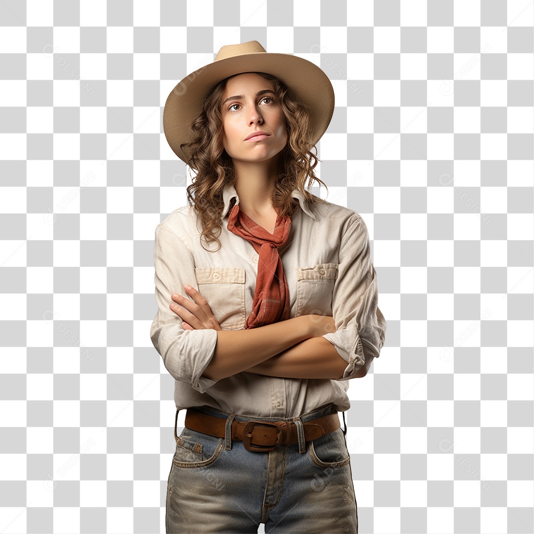 Mulher Fazenda PNG Transparente