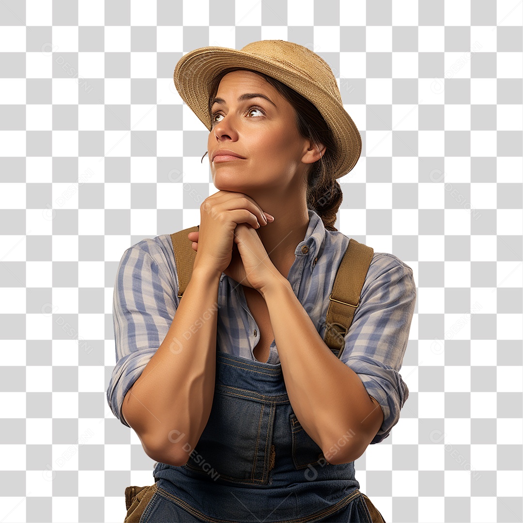 Mulher Fazenda PNG Transparente