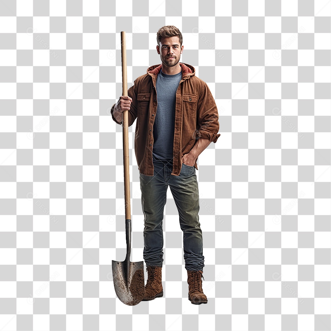 Homem Agricultor Fazenda PNG Transparente