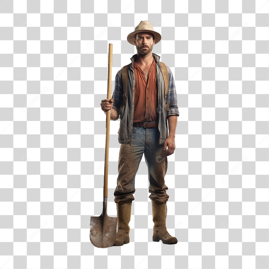 Homem Agricultor Fazenda PNG Transparente