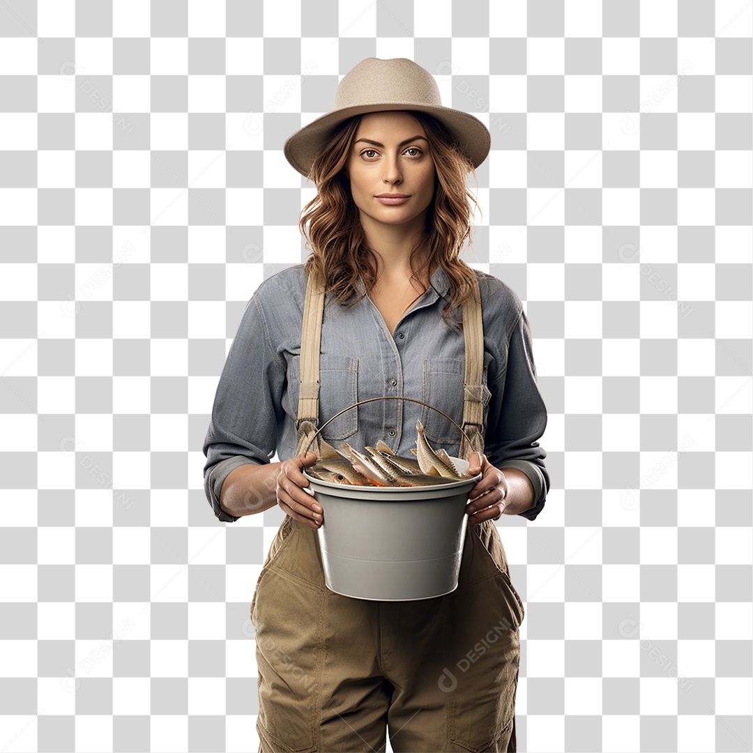 Mulher Fazenda PNG Transparente