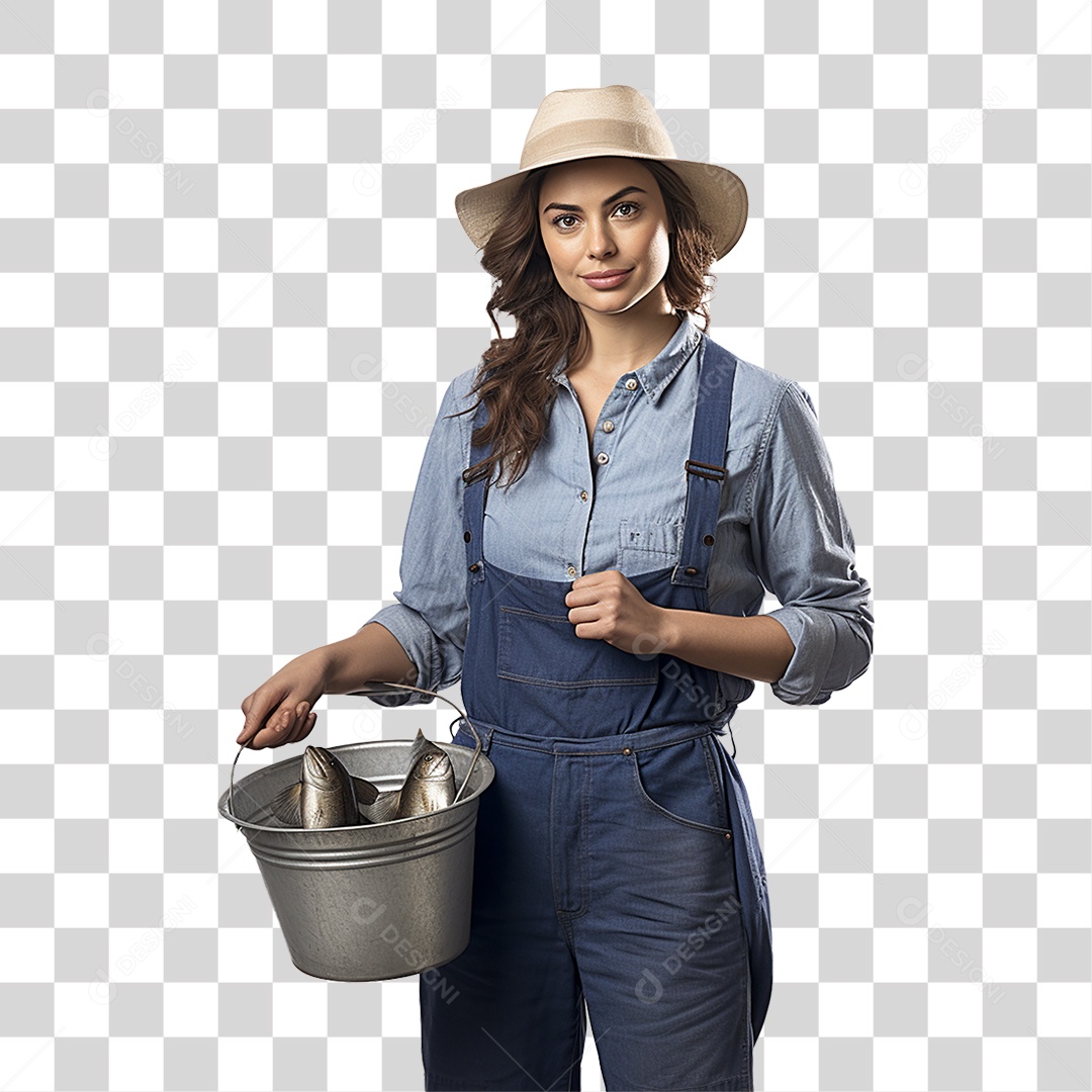 Mulher Fazenda PNG Transparente