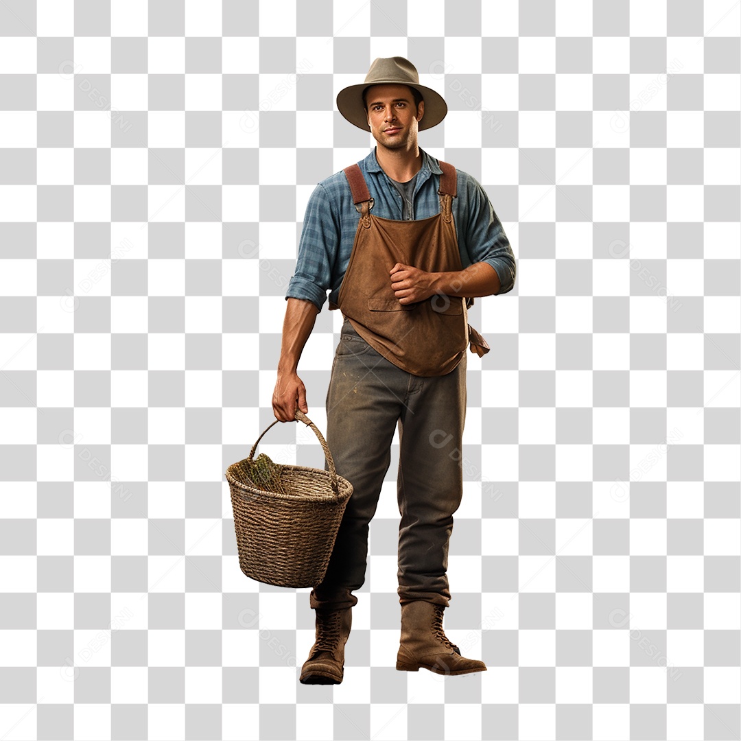 Homem Agricultor Fazenda PNG Transparente