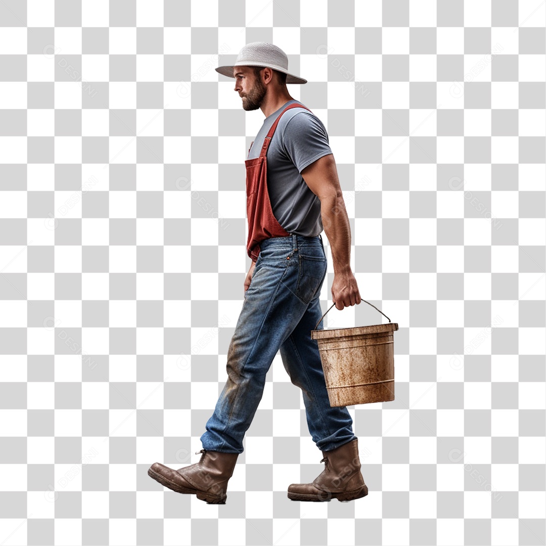 Homem Agricultor Fazenda PNG Transparente