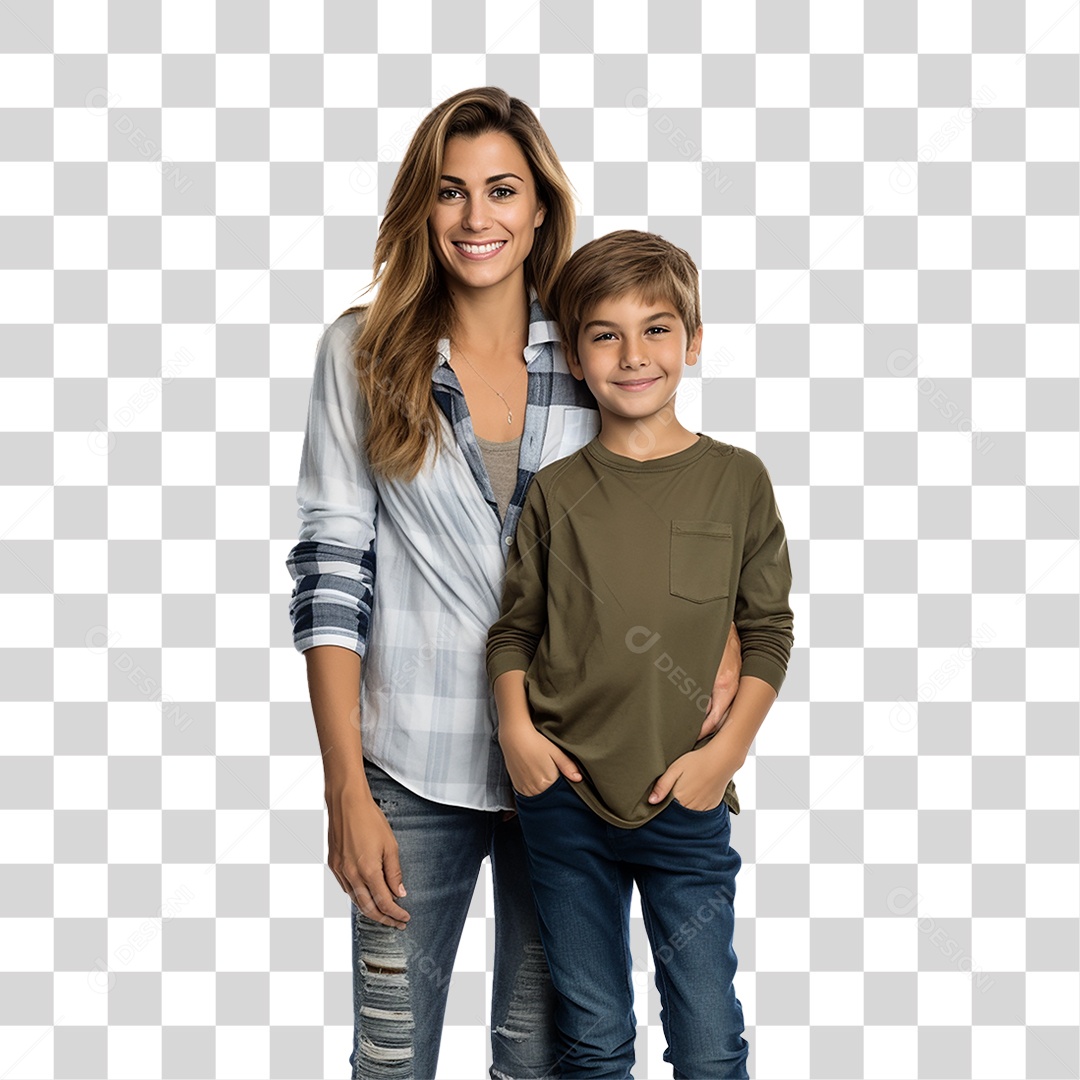 Mãe e Seu Filho PNG Transparente