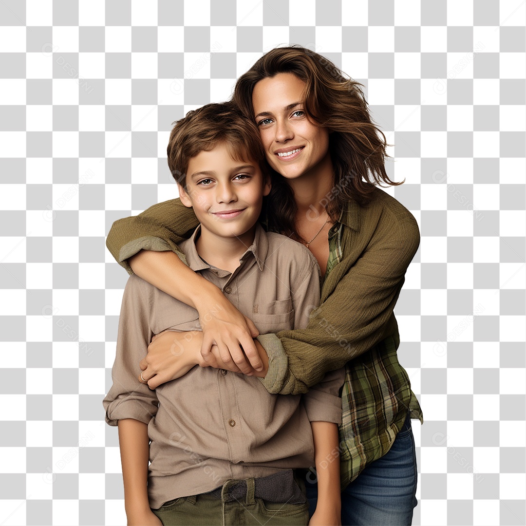 Mãe e Seu Filho PNG Transparente