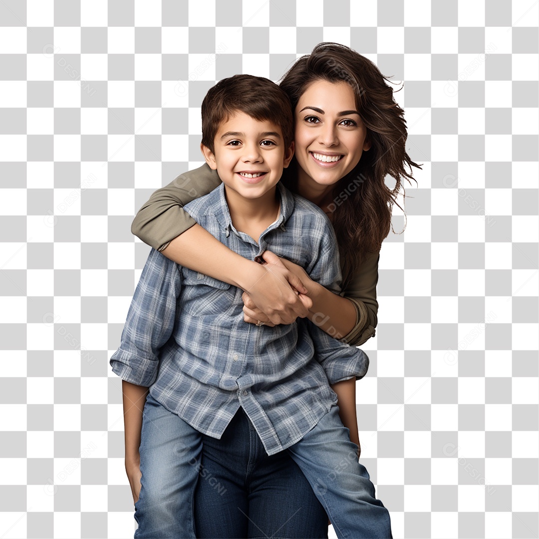 Mãe e Seu Filho PNG Transparente