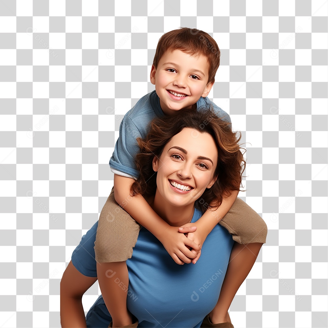 Mãe e Seu Filho PNG Transparente