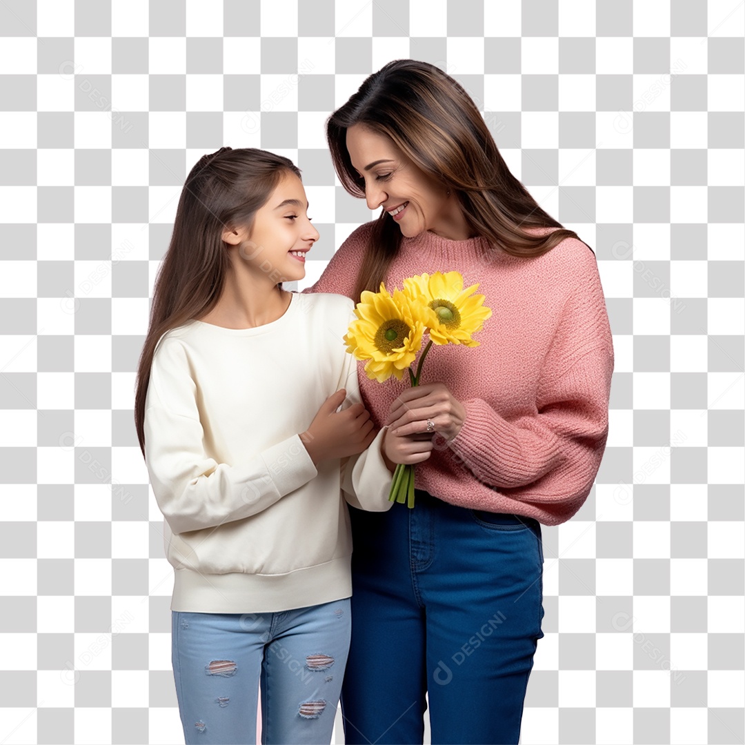 Mãe e Sua Filha PNG Transparente