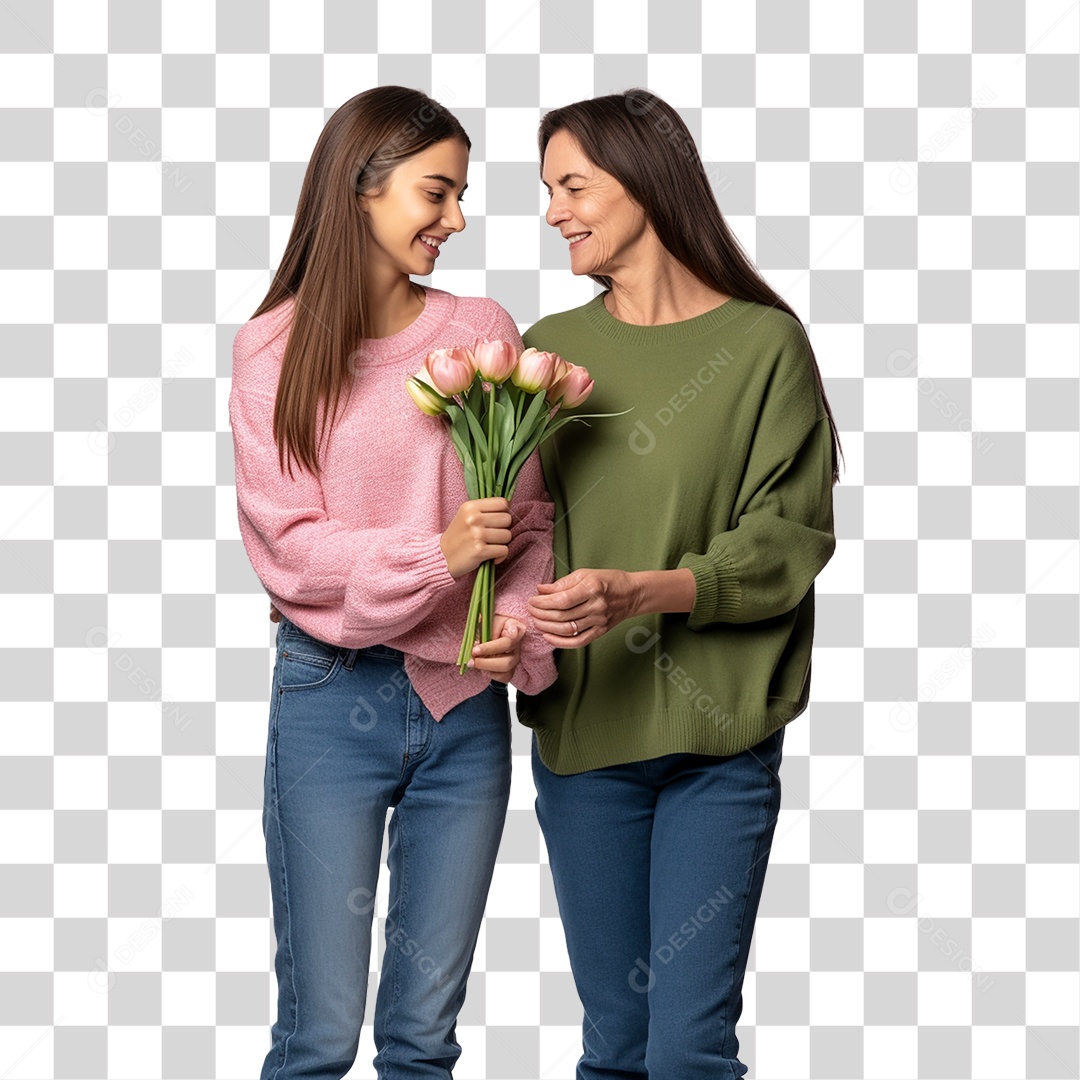 Mãe e Sua Filha PNG Transparente