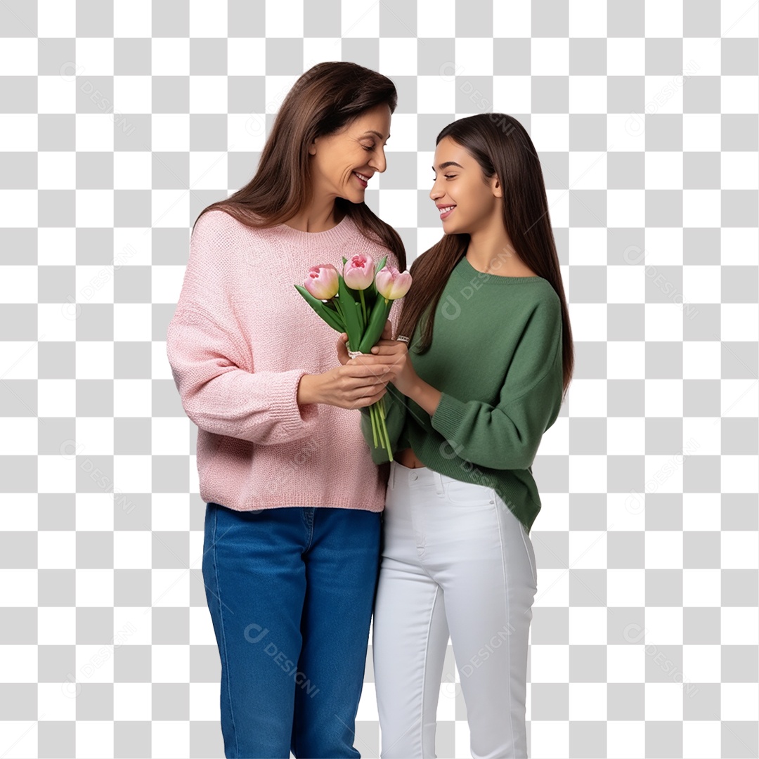 Mãe e Sua Filha PNG Transparente