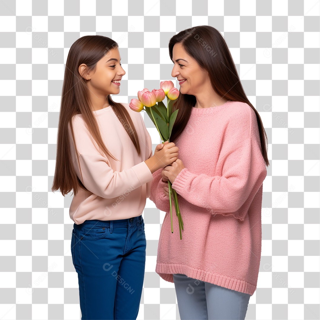 Mãe e Sua Filha PNG Transparente