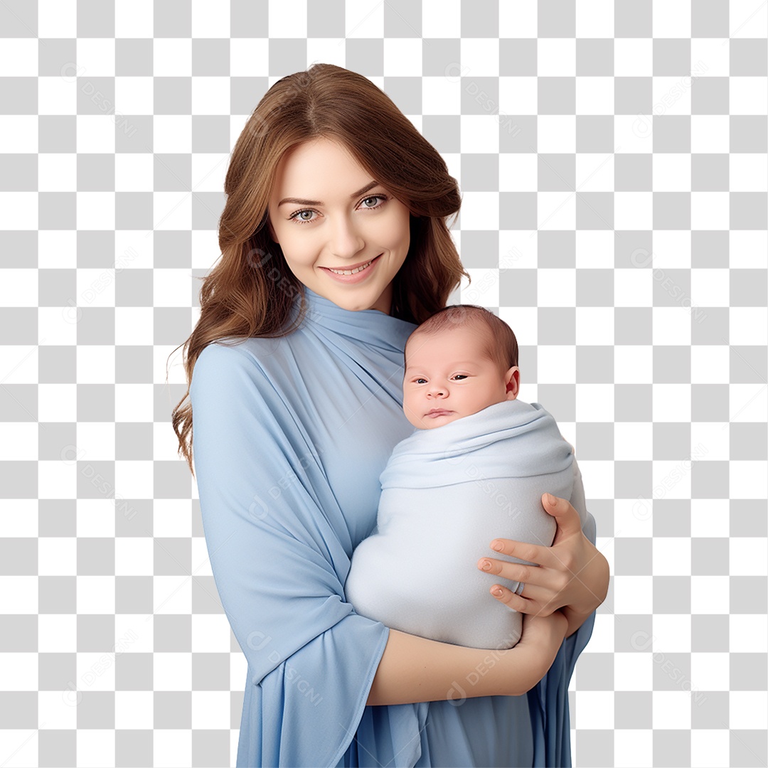 Mother Holding Child in Her Arms Transparent PNG