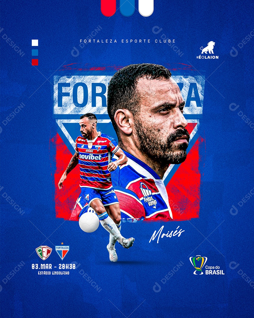 Flyer Futebol Fortaleza Copa do Brasil Social Media PSD Editável