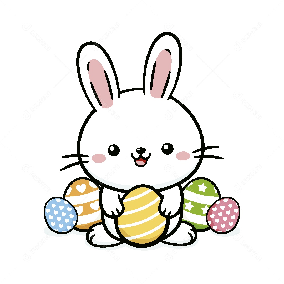 Coelho da Páscoa Ilustração Vetor EPS