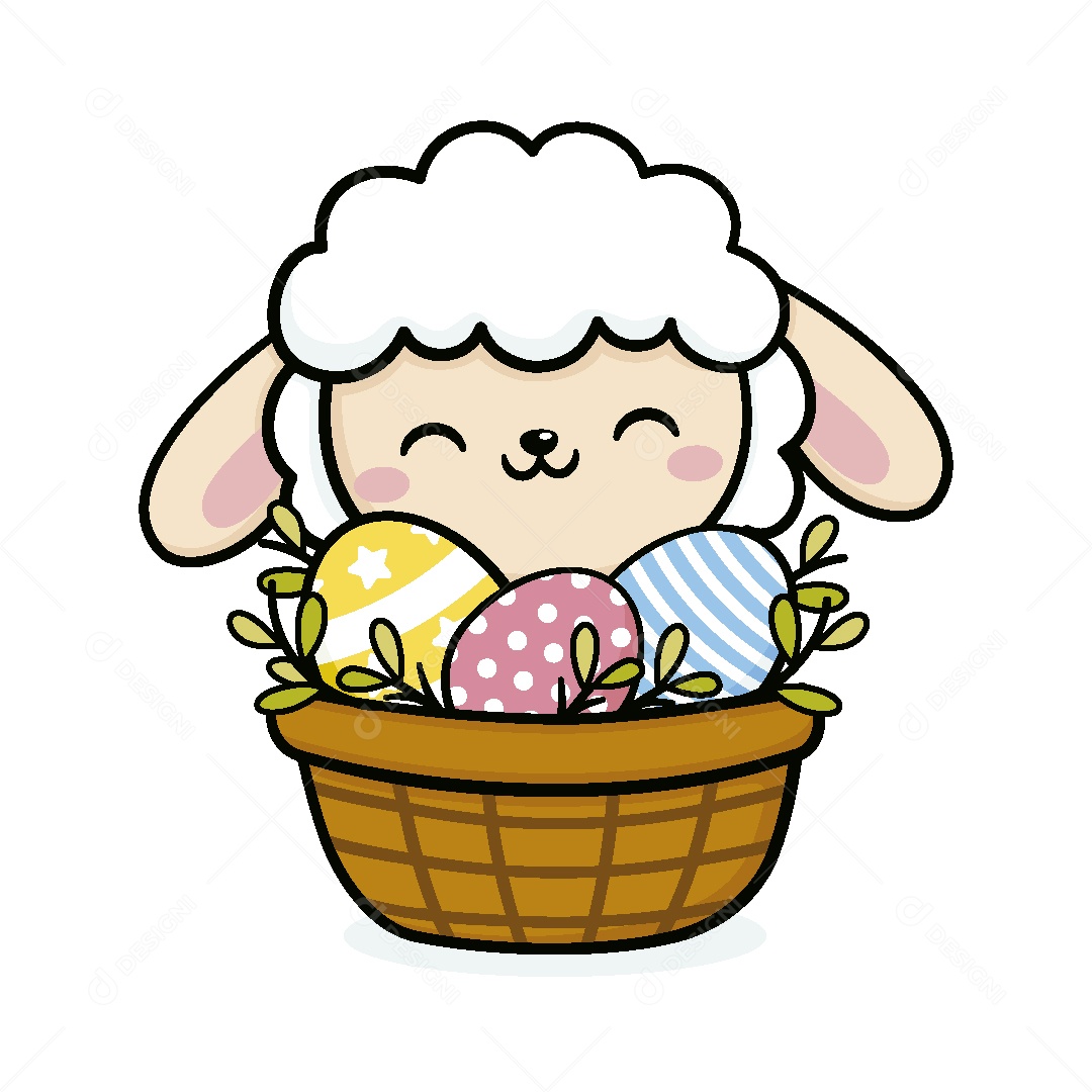 Ovelha da Páscoa Ilustração Vetor EPS