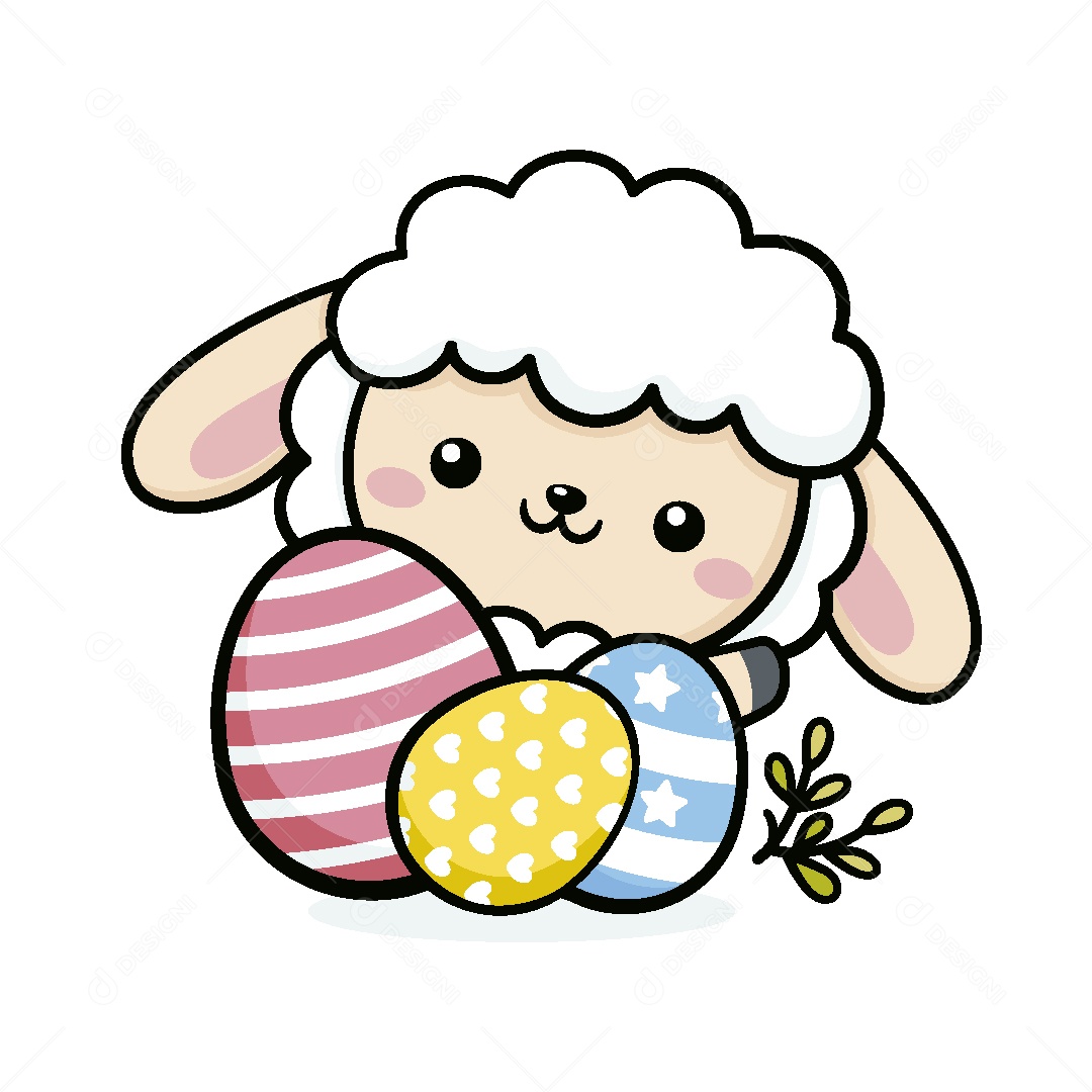 Ovelha da Páscoa Ilustração Vetor EPS