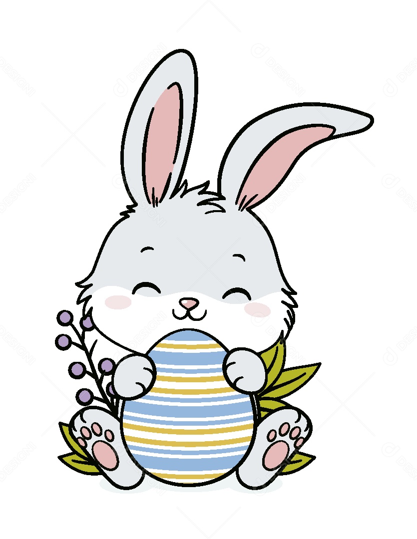 Coelho da Páscoa Ilustração Vetor EPS