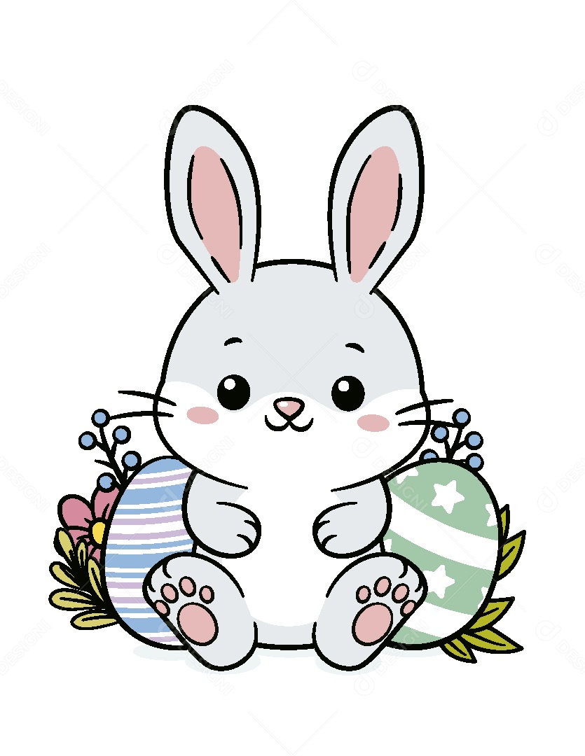 Coelho da Páscoa Ilustração Vetor EPS