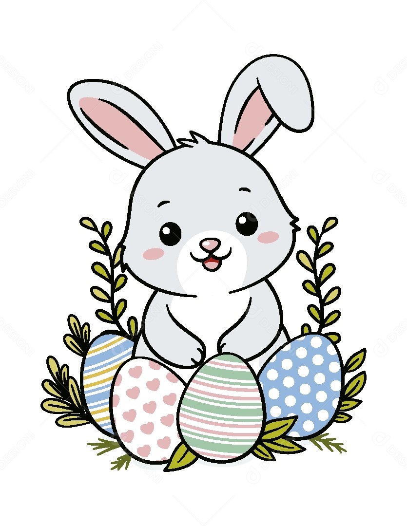 Coelho da Páscoa Ilustração Vetor EPS