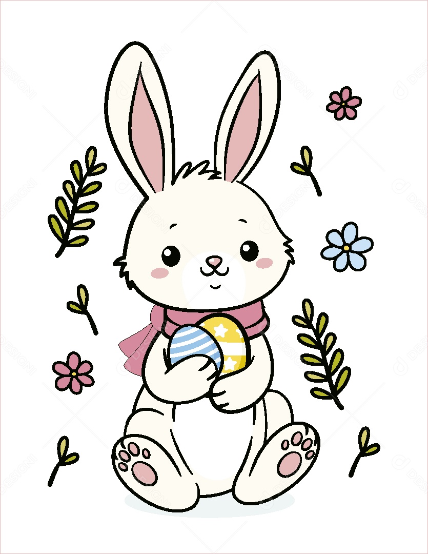 Coelho da Páscoa Ilustração Vetor EPS