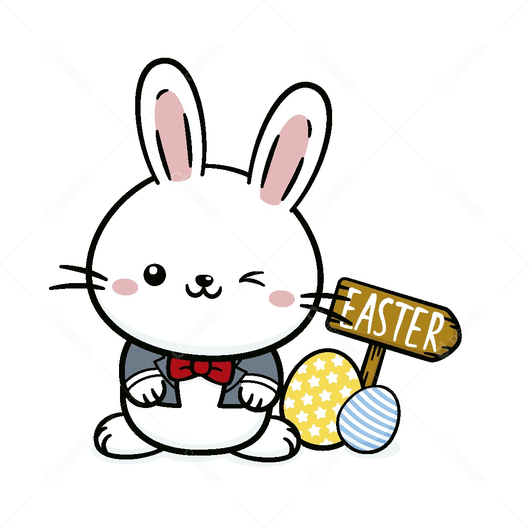 Coelho da Páscoa Ilustração Vetor EPS