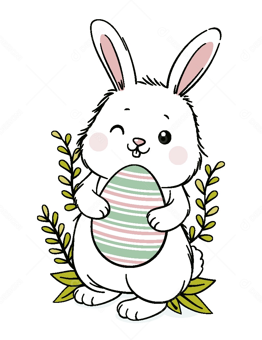 Coelho da Páscoa Ilustração Vetor EPS
