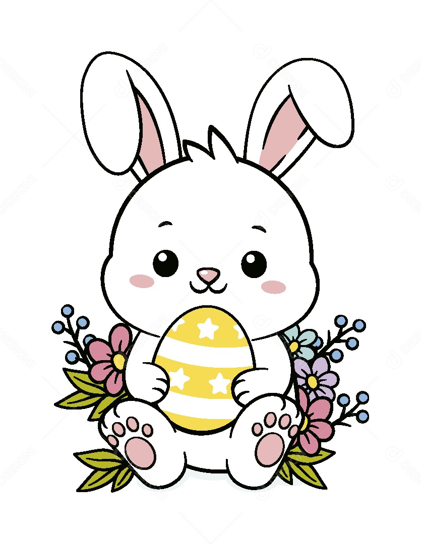 Coelho da Páscoa Ilustração Vetor EPS