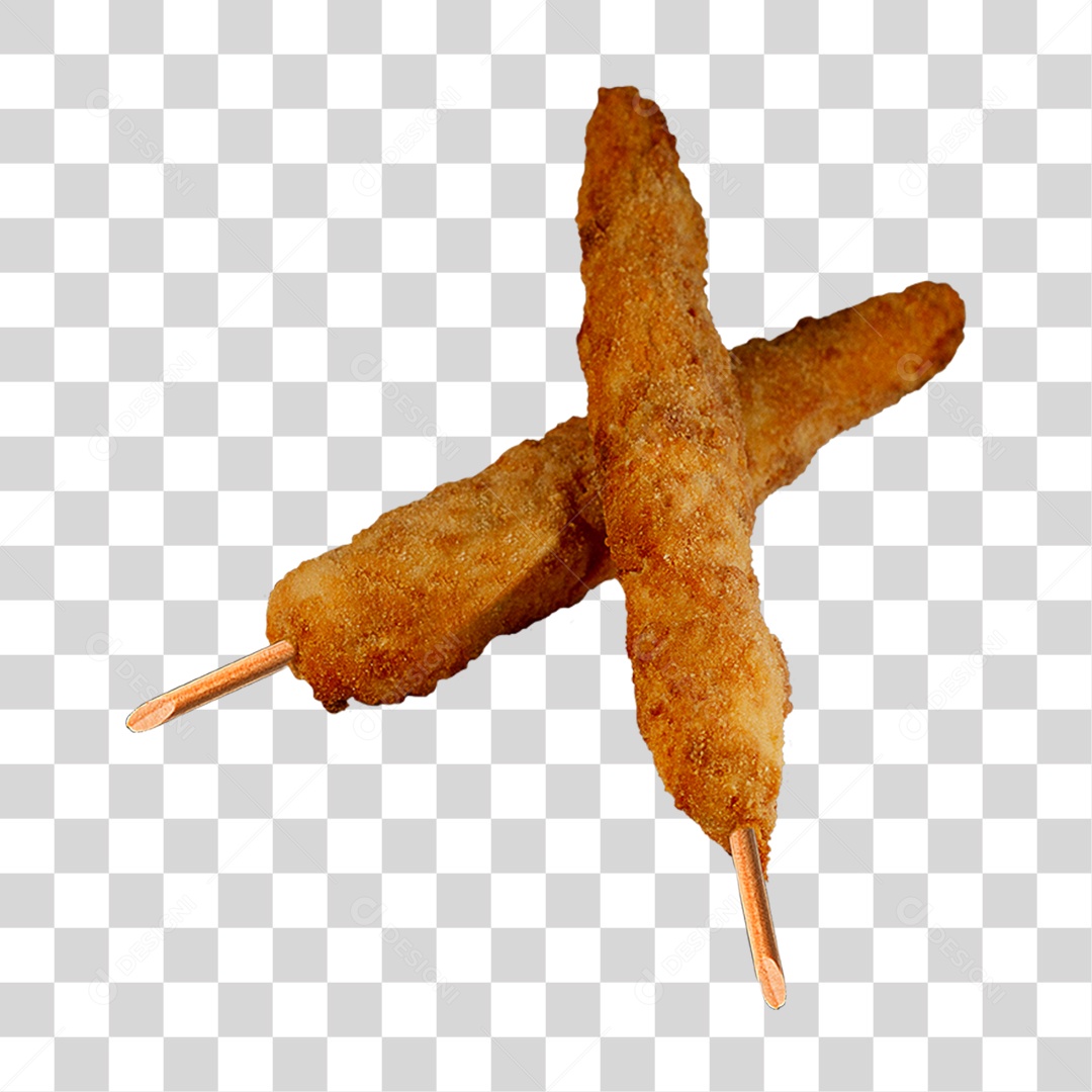 Espeto de Salsicha Frita PNG Transparente