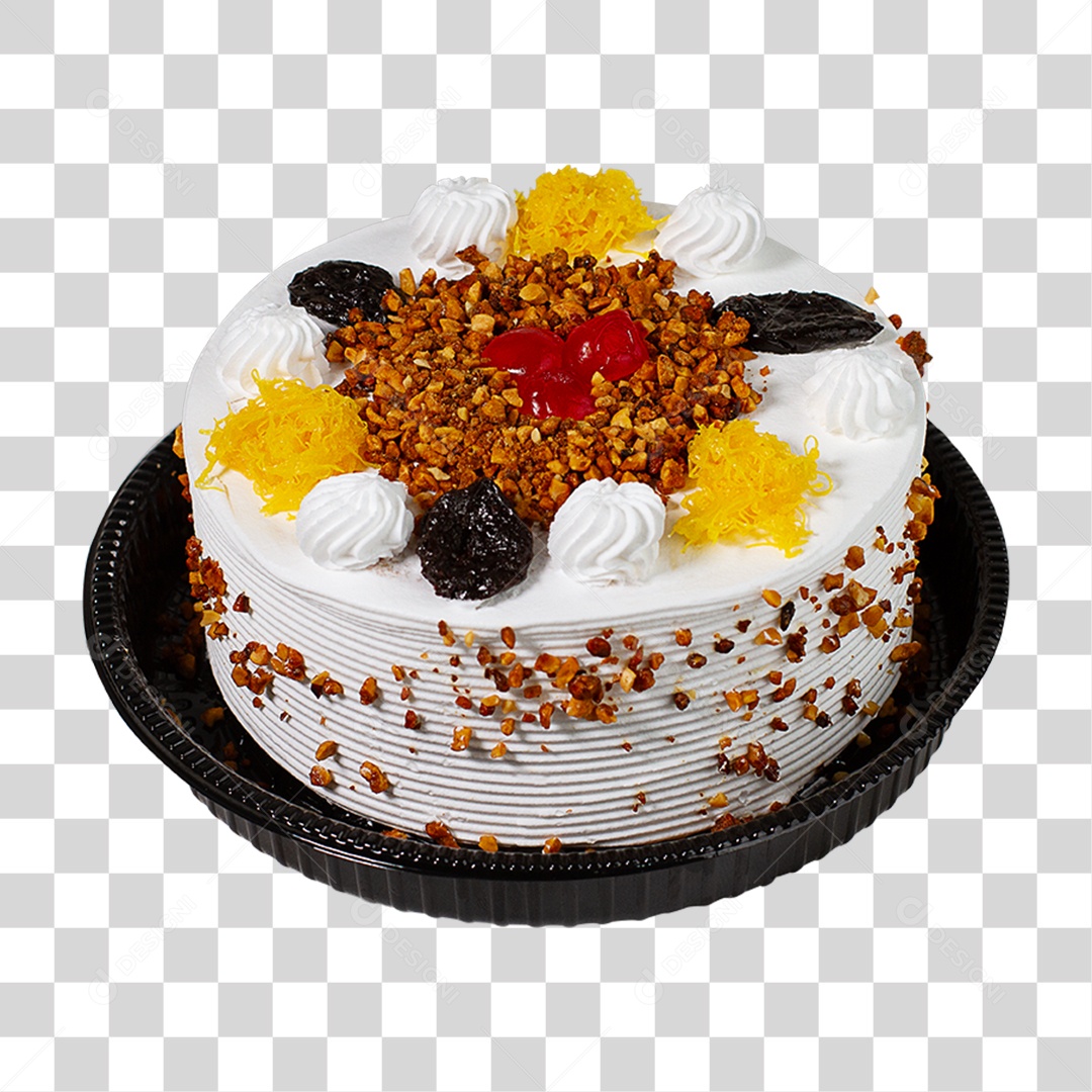 Bolo com Cobertura Grãos PNG Transparente