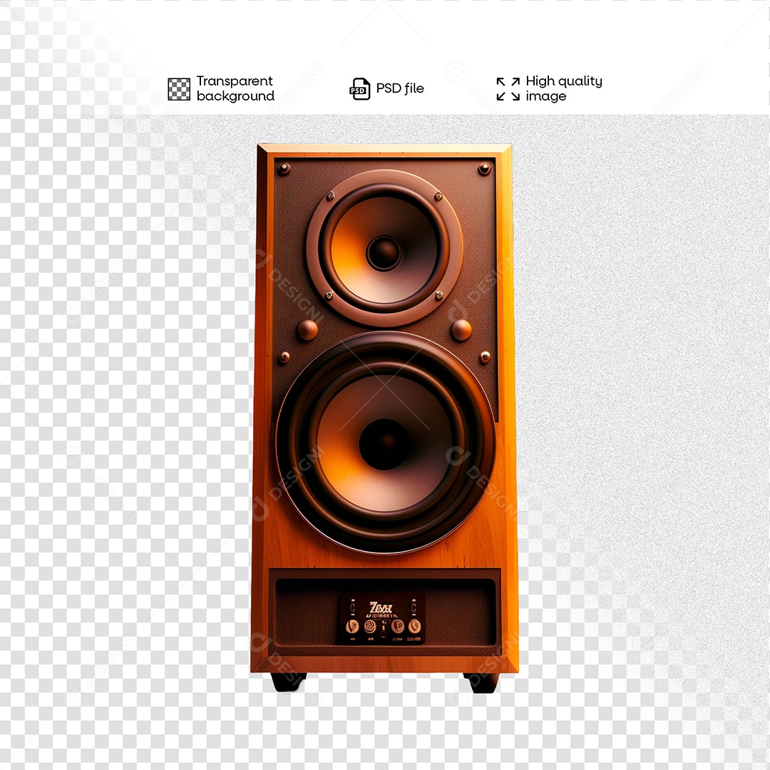 Caixas de Som Elemento 3D para Composição PSD