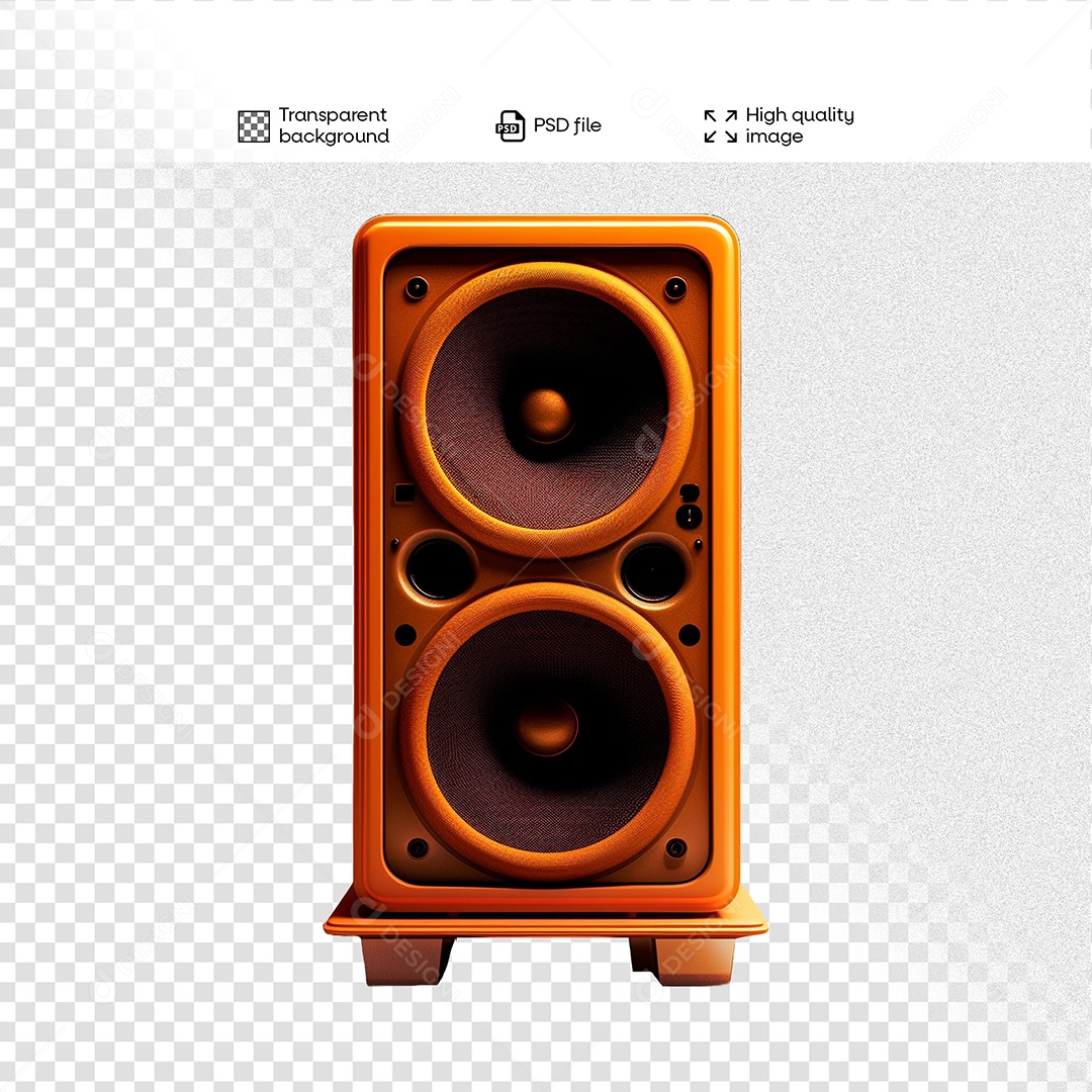 Caixas de Som Elemento 3D para Composição PSD
