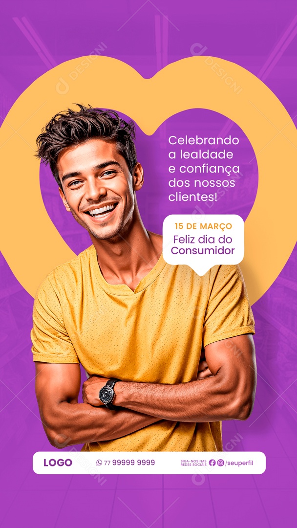 Story Dia Do Consumidor 15 de Março Celebrando a Lealdade Social Media PSD Editável
