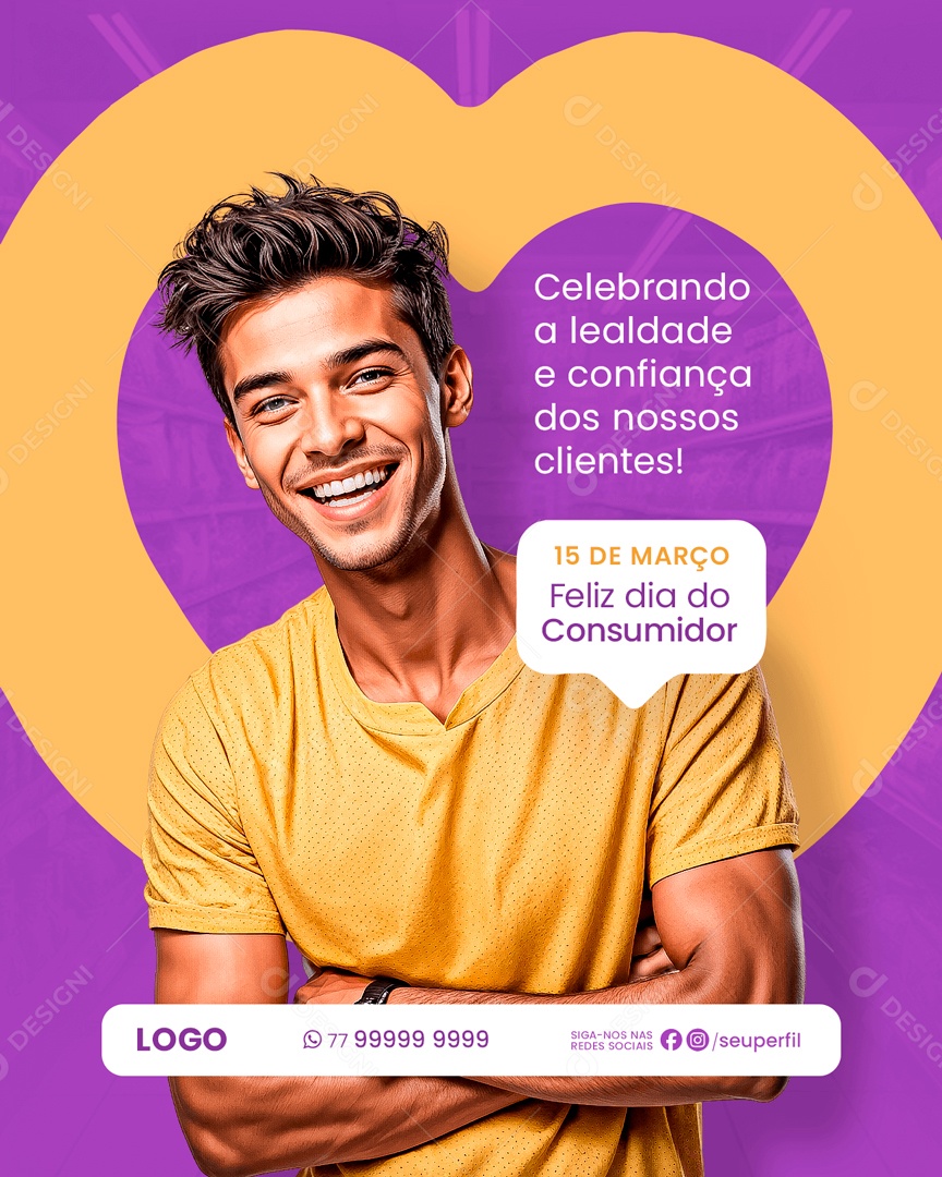 Dia Do Consumidor 15 de Março Celebrando a Lealdade Social Media PSD Editável
