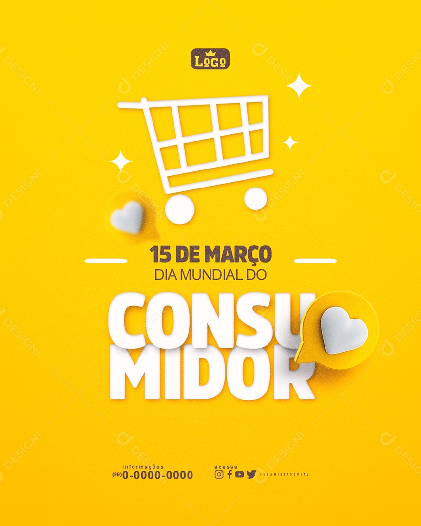 Social Media Dia Mundial do Consumidor 15 de Março PSD Editável