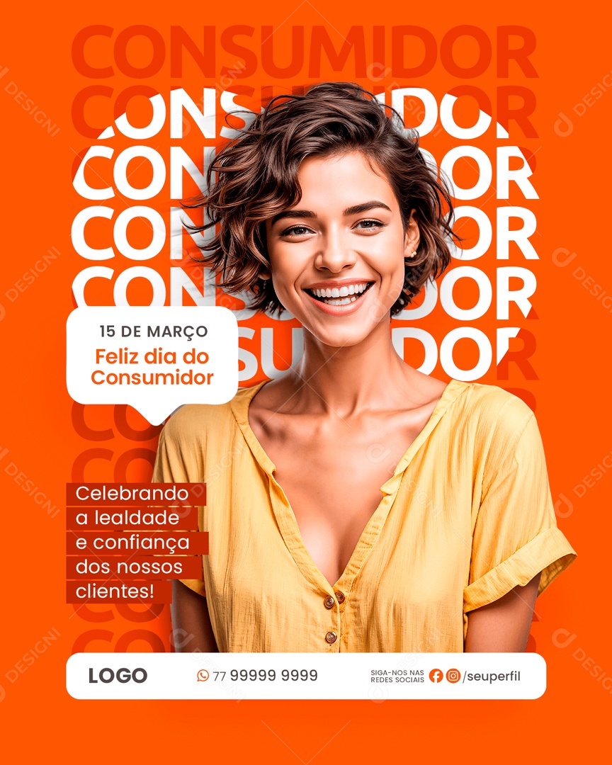 Dia Do Consumidor 15 de Março Celebrndo a Lealdade Social Media PSD Editável
