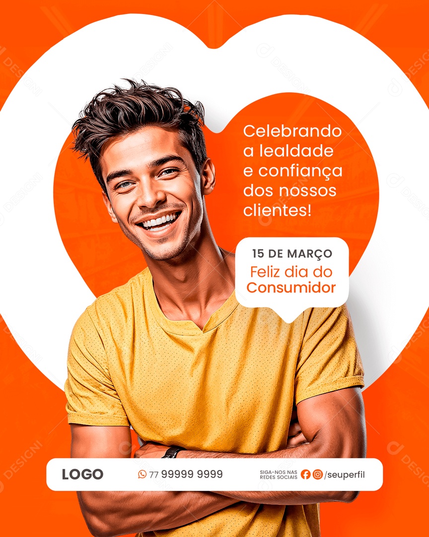 Consumer Day March 15th Celebrating the Trust of Our Clients Editable Social Media PSD