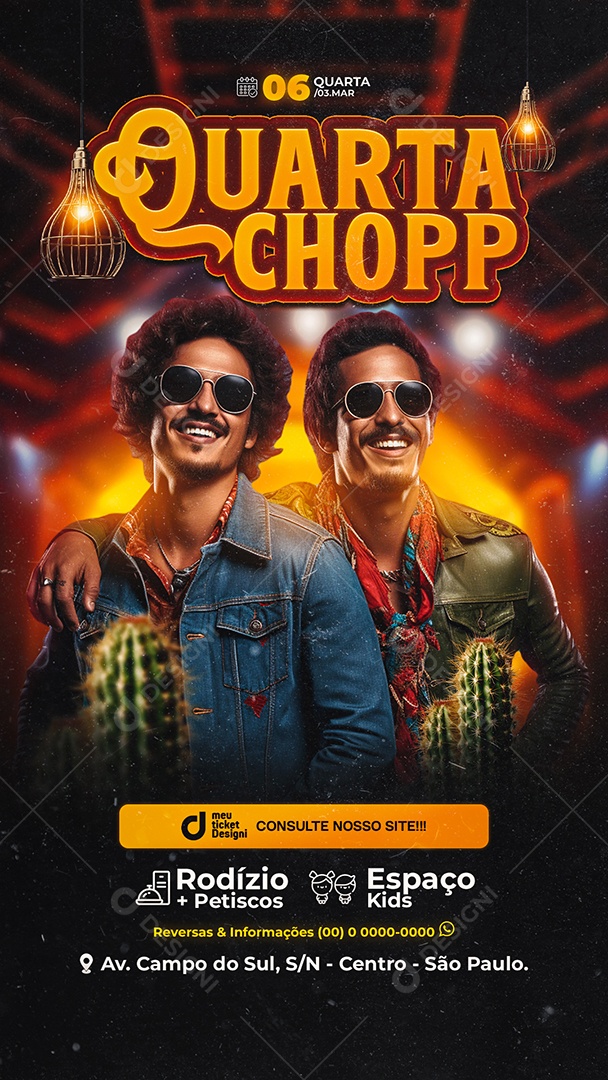 Story Flyer Quarta Chopp Show Social Media PSD Editável