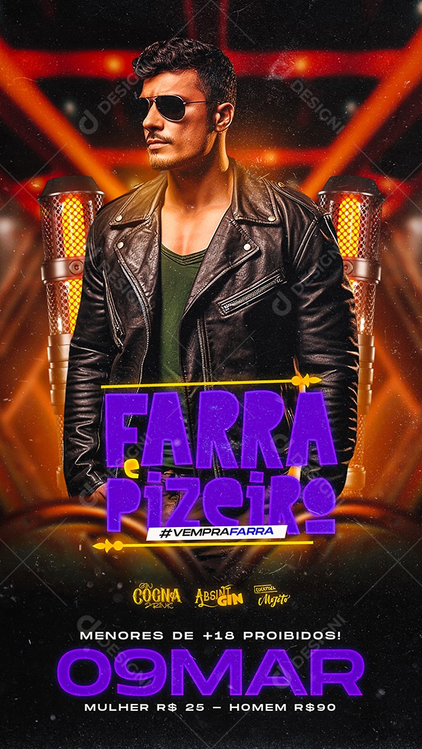 Story Flyer Farra Pizeiro Social Media PSD Editável