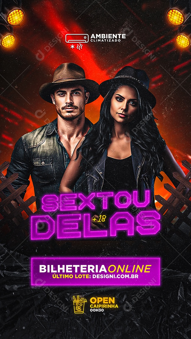 Story Flyer Sextou Delas Social Media PSD Editável