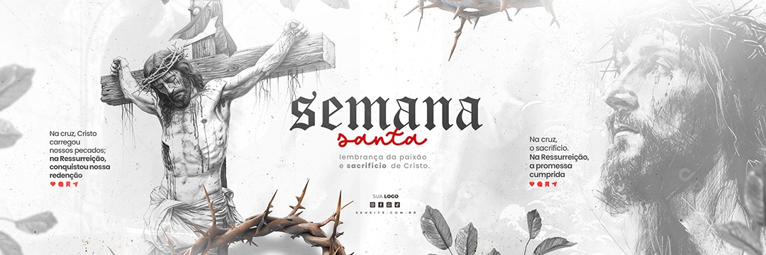 Carrossel Sexta Feira Santa 29 de Março na Ressurreição a Promessa Cumprida Social Media PSD Editável