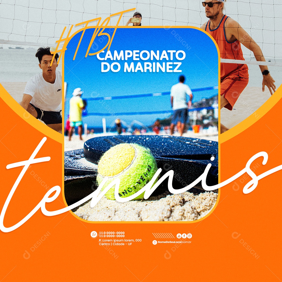Beach Campeonato do Marinez TBT Social Media PSD Editável
