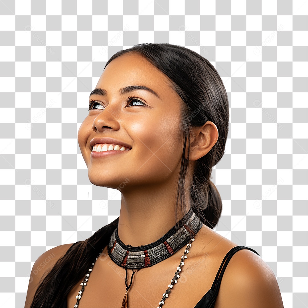 Mulher Indígena Aldeia PNG Transparente