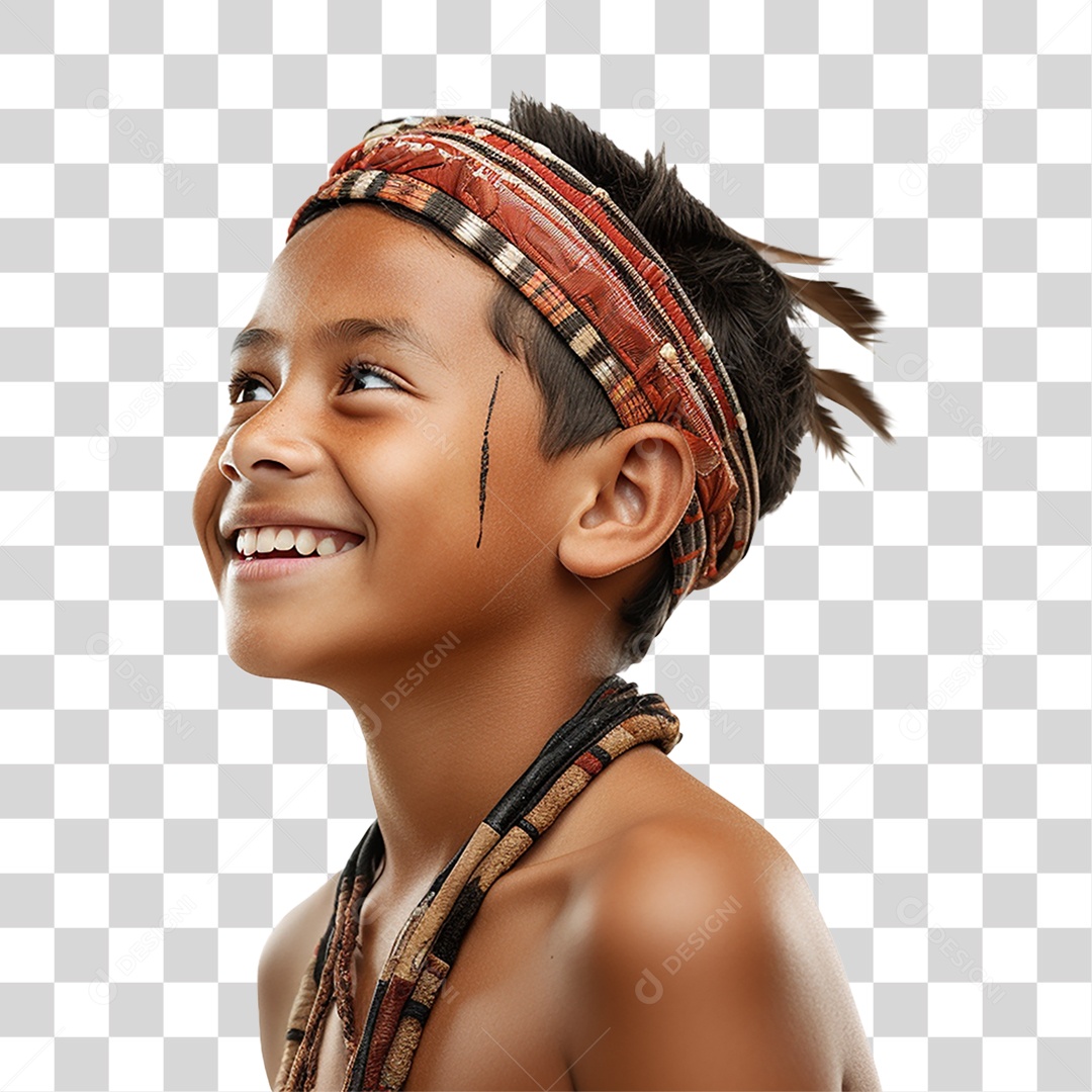 Menino Índio Cacique Indígenas PNG Transparente