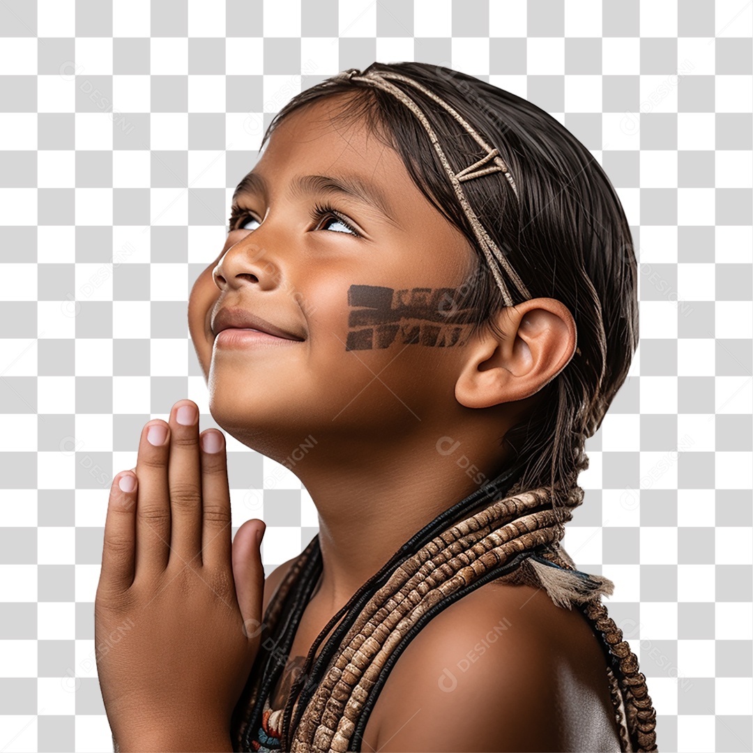 Menino Índio Cacique Indígenas PNG Transparente